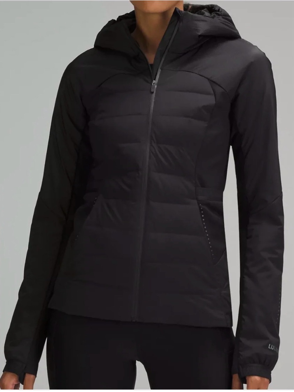 lululemon athletica Black Down For it All Hybrid black puffer *no hood*